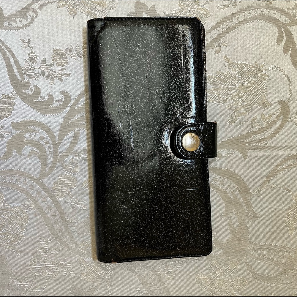 Mary Kay black sparkly clutch wallet